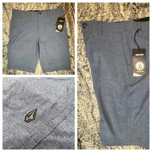 Volcom Surf & Turf Frickin Static Hybrid Shorts Mens 30 Submersible Blue Gray - Picture 1 of 9