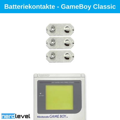 3x Batteriekontakte Batterie Kontakt Feder Blech für Gameboy Classic Game Boy GB