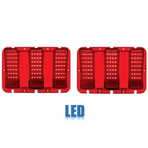 67 68 Ford Mustang Rear Red LED Tail Turn Signal Brake Light Lamp Lenses Pair - Bild 1 von 11
