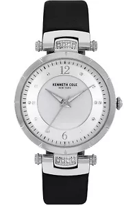 KENNETH COLE KC50963001, Vestido Mujer, Estuche Inoxidable, Tono Plateado, Correa Negra, 30m - Imagen 1 de 2