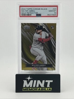 2024 Topps Chrome Black Wilyer Aubrey Gold Refractor /50 Gem MT 10 - Image 1 of 4