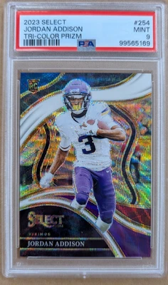 2023 Select Prizm Tri Color #254 Jordan Addison #49/149 - PSA 9 Mint - Image 1 of 2
