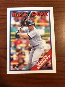 1988 Topps Marty Barrett Boston Red Sox #525 Baseball Card - Picture 1 of 2