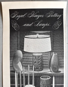 Anuncio impreso vintage de cerámica y lámparas Royal Haeger 1948 Dundee Illinois - Imagen 1 de 4