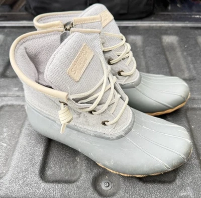 Botas Sperry para mujer de agua salada gris metálico talla 6,5 impermeables lluvia nieve Foto 1 de 4