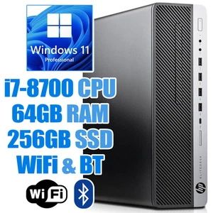 HP EliteDesk 800 G5 SFF Windows 11 PC┃i7-8700┃64GB RAM┃256GB NVMe SSD┃WiFi&BT - Picture 1 of 12