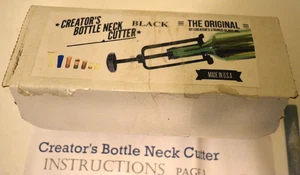 Creator's Bottle Neck Cutter Black DIY Machine Includes Abrasive Stone - NIB - Picture 1 of 2