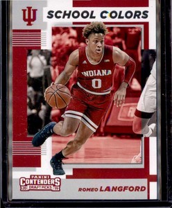 2019 Panini Contenders Draft Picks #9 Romeo Langford School Colors Excellent