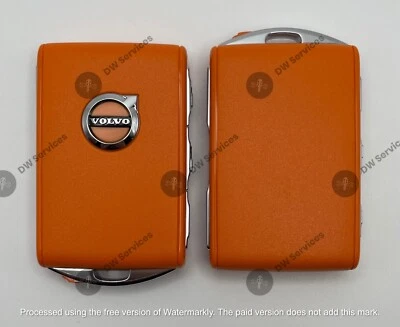全新! 橙色 正品 沃尔沃 智能接近钥匙 FOB YGOHUF8423 S90 XC90 XC60 XC40 — 第 1/4 张图片