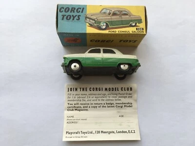 Ford Consul 1956-61 Corgi Toys No200 de colección casi como nuevo en caja Foto 1 de 4