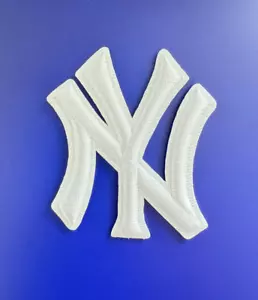 New York Yankees MLB Baseball Team Logo Weiß zum Aufbügeln Aufnäher Patch USA - Bild 1 von 3