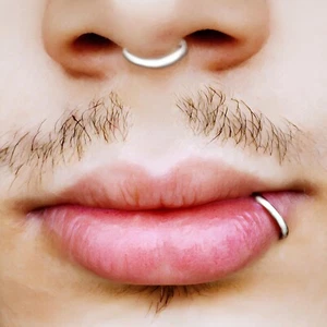 925 Silver Nose Ring 10mm 18g (1mm) Hoop Ring Continuous Premium Sleeper Earring - Picture 1 of 11