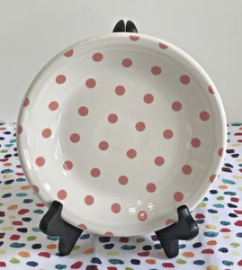 Fiestaware weiße Pfingstrose gepunkteter Salatteller Fiesta rosa exklusive Punkte - Bild 1 von 3