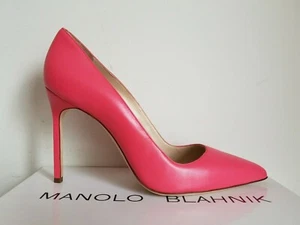 ZAPATOS DE SALÓN MANOLO BLAHNIK BB 105 MM CLÁSICOS INCREÍBLES ROSA IBISCO UE 39.5 ME ENCANTAN - Imagen 1 de 7