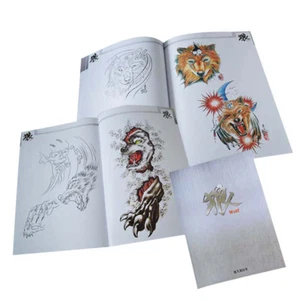 64 Pages Wolf Collection Tattoo Art Designs Flash Manuscript Sketch Line Book - Picture 1 of 9
