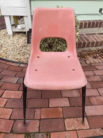 Mid Century Modern Pink Chair Brunswick MCM Chair Fiberglass Cover