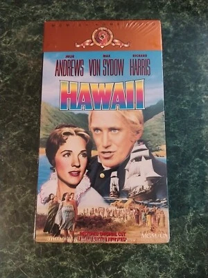 Hawaii 1966 VHS 1990 Julie Andrews Max Von Sydow  SEALED  tear in wrap - Image 1 of 3