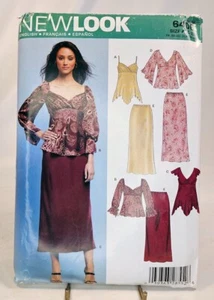 Falda Larga Patrón Misses Tops Varios Estilos Mangas Talla 10-22 New Look 6406 - Imagen 1 de 2