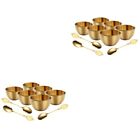 2 Sets Stainless Steel Dipping Dish Small Sauce Bowl Appetizer Serving Bowls