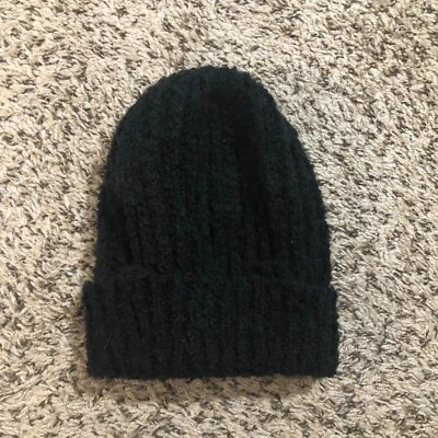 Gorro Steve Madden Para Hombres Tejido Acanalado Gris Oscuro Puños O/S Toboggin Usado en Excelente Condición Foto 1 de 3