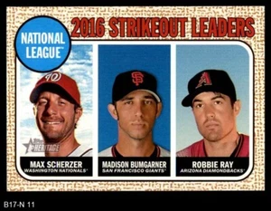 2017 Topps Heritage #11 Robbie Ray NL Strikeout Leaders 8 - NM/MT - Picture 1 of 2