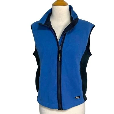 REI Mujer M Azul + Gris Vellón Chaleco Exterior Senderismo Camping Foto 1 de 4