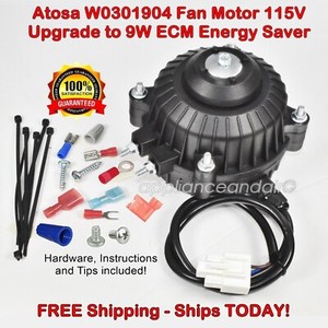 Atosa W0301904 Fan Motor 115V UPGRADE 6W to 9W, Free Shipping- SHIPS TODAY!
