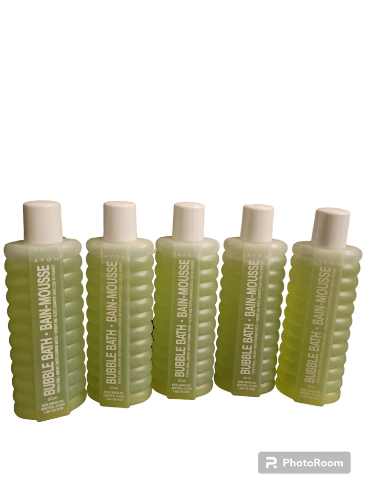 Avon GREEN APPLE Mini Travel Size Bubble Bath - Lot of 5 Oldstock 80s Rare - Image 1 of 1
