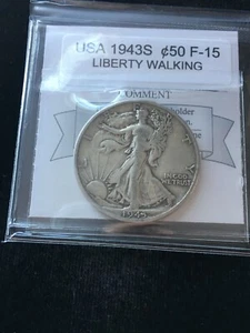 1943S   USA, Liberty Walking, Half Dollar - Picture 1 of 8