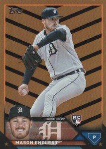 MASON ENGLERT 2023 Topps Update #US116 RC Black & Orange Foil MLB Tigers