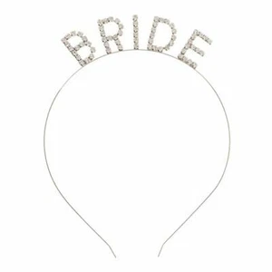 Rhinestone Bride Headband Bridal Shower Bachelorette Party Headbands (Silver) - Bild 1 von 3