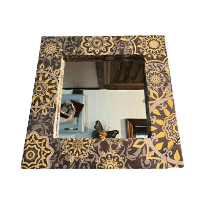 Bathroom Mirror Wall Decor for Bedroom-Entryway Mirror Ethnic 1.5 X 22 X 22 Inch - Image 1 of 4