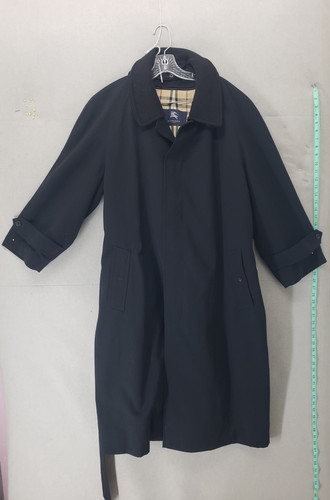 Burberry London trench coat uomo 46R con cintura foderato a quadri misto lana classico US XL