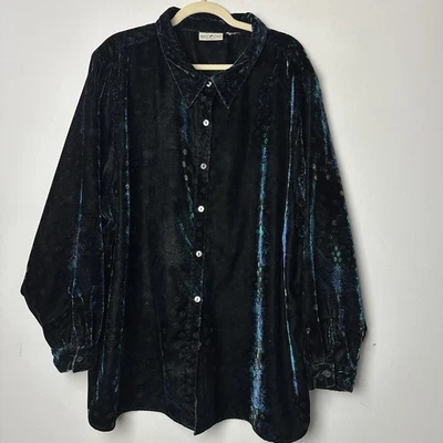 Túnica de terciopelo de ciervo blanco de colección con botones cachemira Y2K años 90 vacaciones caprichoso 3X Foto 1 de 4