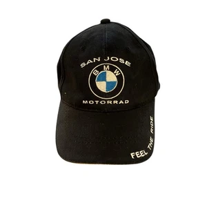 BMW Motorrad Motorcycle Hat Black Strapback Logo San Jose Ride Baseball Cap - Picture 1 of 6