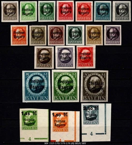 AD German Empire/Old Germany-Bavaria Mi№ 152-170/174-176 "Freistaat" MLH/MH 1920 - Picture 1 of 4