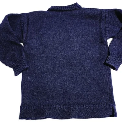 Guernsey Woollens Knit Sweater Navy Jumper Crew Pullover Wool Men's Size 42 L - Image 1 of 4