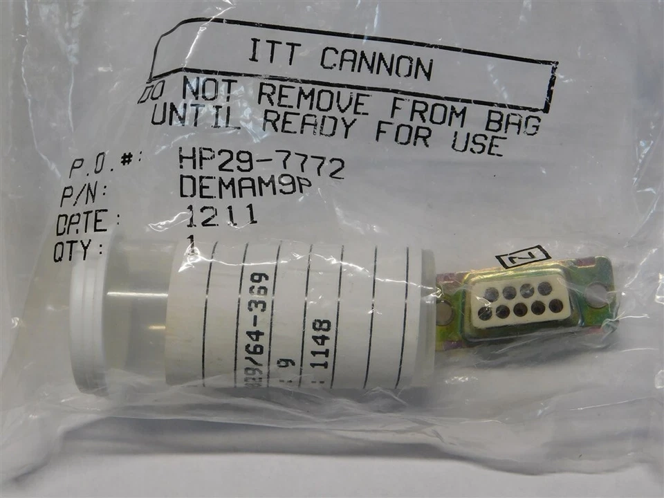 ITT Cannon DEMAM9P 9 Posiciones D Sub Conector Crimpado Contactos Macho Foto 1 de 1