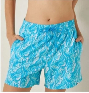 PINK Takeaway Gender Neutral Board Shorts Size XL Turquoise Print NWOT - Picture 1 of 8