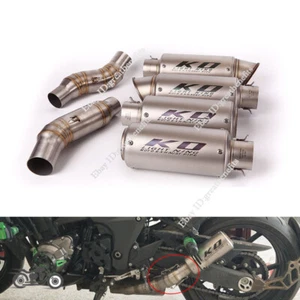 Slip-on For Kawasaki Z1000/SX Ninja 1000/SX Exhaust Set 51mm Muffler Escape L R - Picture 1 of 12