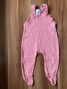 Strampler Gr. 68 rosa mit weißen Herzen von Topomini neu und ungetragen Knöpfe - Bild 1 von 6