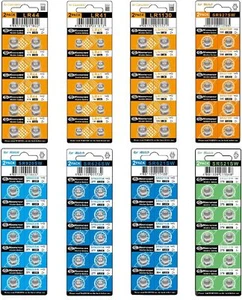 80 Assorted Super Alkaline Button Batteries Coin Cell Set Watch Calculator AG - Picture 1 of 7