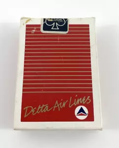 Vintage Delta Airlines Spielkarten. Volldeck. Rot. Um 1980er Jahre. Vier Joker - Bild 1 von 5