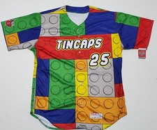 Fort Wayne Tincaps #25 Lego  Mens Size 48 Wilson MiLB Baseball Signed Jersey