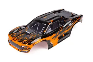 Custom Body Muddy Orange for ARRMA VORTEKS 4x4 BLX 1/10 Stadium Truck - Picture 1 of 5