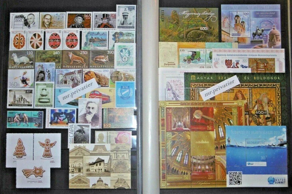 HUNGRÍA 2013 - Año completo. MNH. 35 sellos y 9 hojas de S. 125€ Foto 1 de 1