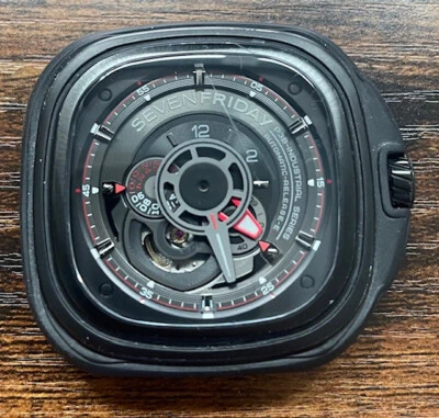 Sevenfriday Men's P3B-01 P-Series Black Automatic Watch (no strap) - Image 1 of 4