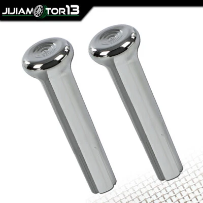 1 Pair Chrome Door Lock Knobs Plastic Fit For 1971-1988 Chevrolet Buick Pontiac - Image 1 of 4