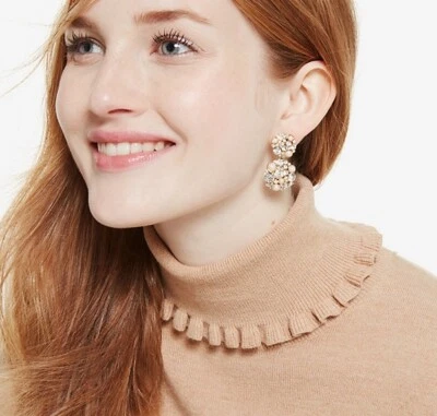 Kate Spade NY Gold "Pick a Pearl" Double Drop Earrings CHANDELIER cluster dangle - Image 1 of 4