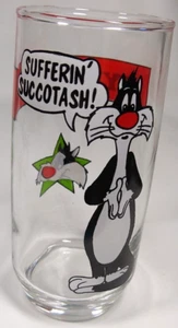 1966 Looney Tunes Sylvester Cat Pepsi Coleccionista Vaso Warner Bros 6" H - Imagen 1 de 7